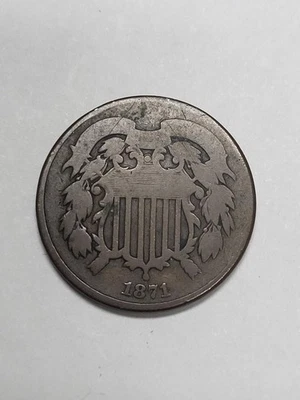 1871 Two Cent Piece - Image 1 of 4