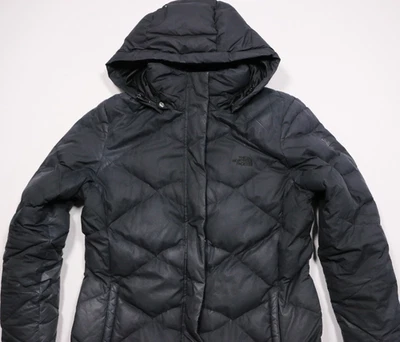 The North Face Down 550 Parka Women's L Full Zip Long Winter Puffer Jacket Black - Image 1 of 4