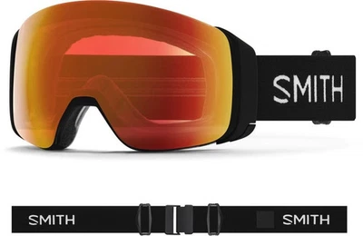 NEW Smith 4D MAG Goggles Black  w/ Red Chromapop Everyday Red Mirror / Yellow - Image 1 of 4
