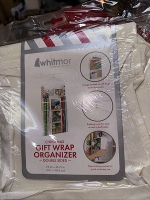 BN Whitmor Christmas Gift Wrap Organiser Double Sided - Image 1 of 3