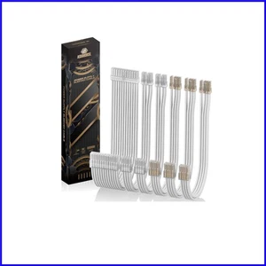 Premium 24Pin and 4+4 EPS PSU Extension Kit with Neat Cable Management Combs - Picture 1 of 10