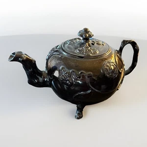 Rare Antique Jackfield Glaze Staffordshire Teapot, C 1760 - Picture 1 of 10