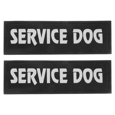 2 Pcs Removable Reflective Service Dog Patches Dog Vest Patch for Pets - Image 1 of 4