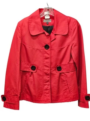Giacca a Gallery Company Dress Coat Red Collared Lined Womens Size Small - Image 1 of 4