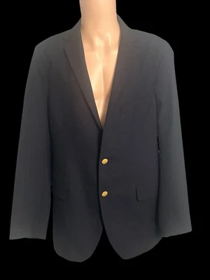 Chaqueta Blazer Lands End Para Hombre 40 Poliéster y Lana Botones Dorados Foto 1 de 4