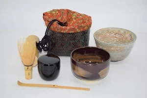 CHAWAN Teebesteck Box Reisekorb Set Kosmetik Zeremonie #K7512 - Bild 1 von 1
