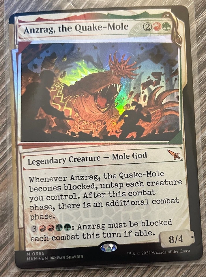 Anzrag, the Quake-Mole - #385  (Showcase) (Invisible Ink)  Karlov Manor - Mtg - Image 1 of 1