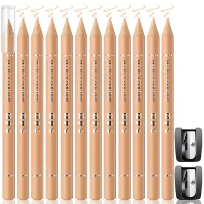 Conjunto de 12 lápis de barbeiro bege tom de pele mágico linha do cabelo barba  - Imagem 1 de 4