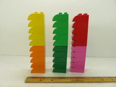 Lego Duplo 30 Curved 2X2  Bricks Blocks Base Plates 6 Colors #2302 - Image 1 of 4