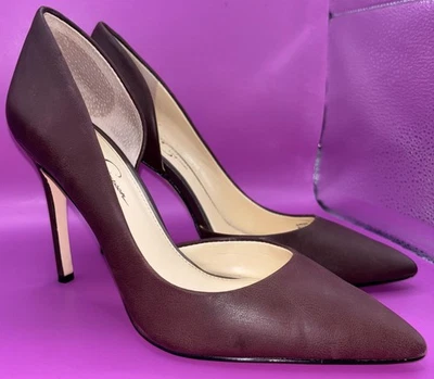 Jessica Simpson JS-Prizma Marrón Lyndon Tacones de Cuero Talla 8.5M Usados en Excelente Condición con Caja (0755) Foto 1 de 4