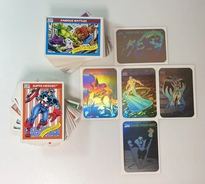 Marvel Superheroes Universe Series 1 1990 #1-162 + 5 Holos conjunto completo Foto 1 de 4