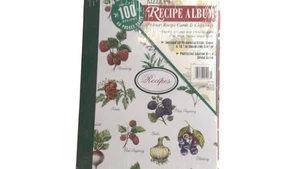 Kleer Vu Recipe Album Book 50 Pocket Pages Binder Organizer Holds 100 Recipes - Picture 1 of 4