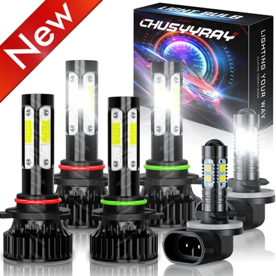 For Cadillac Eldorado 1992-2002 - 6x LED Headlight + Fog Light Bulbs Kit - Image 1 of 4