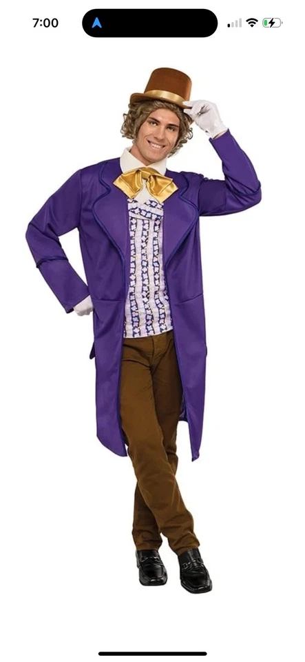 Disfraz de Charlie & the Chocolate Factory Willy Wonka Deluxe Adulto Estándar Foto 1 de 4
