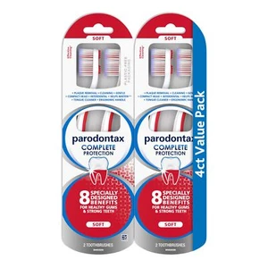 Parodontax Cepillo de Dientes Suave Protección Completa para Encías Saludables Paquete de 2 x 2 - Imagen 1 de 9