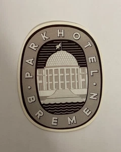 PARK HOTEL *-* BREMEN *-* Etiqueta de equipaje / Pegatina **REPRODUCCIÓN** - Imagen 1 de 4