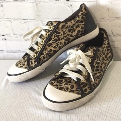 Zapatos Coach Barett para mujer 6B estampado de guepardo artículos de cuero zapatillas de leopardo Foto 1 de 4