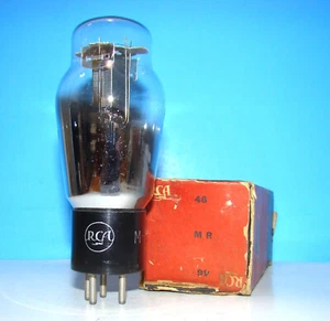 No type 46 RCA NOS amplifier vintage audio radio vacuum tube valve ST shape 246 - Picture 1 of 3