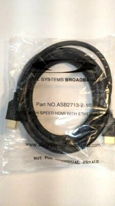 Cable HDMI de alta velocidad 10 pies todos los sistemas banda ancha parte NO. ASB2713-2-10-Nuevo - Imagen 1 de 2