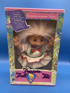 NIB 1991 Vintage Ace 14" Treasure Troll Tot Doll Bellybutton Wishstone Toy - Picture 1 of 6