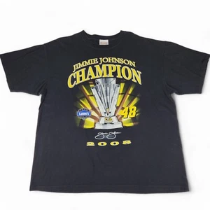 Jimmie Johnson #48 Sprint Cup Champion 2008 Nascar T Shirt Mens 2X Cotton Tee - Picture 1 of 9