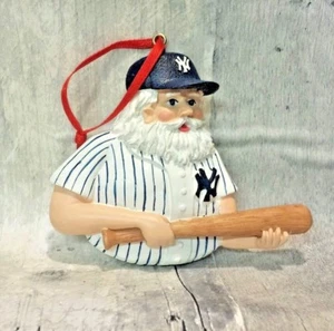 Kurt S Adler Béisbol NY Yankees Santa Uniforme Bate MLB Adorno de Navidad 2001 - Imagen 1 de 8