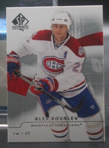 Alex Kovalev (Canadiens) 2008-2009 Upper Deck SP Authentic #99 (NM)