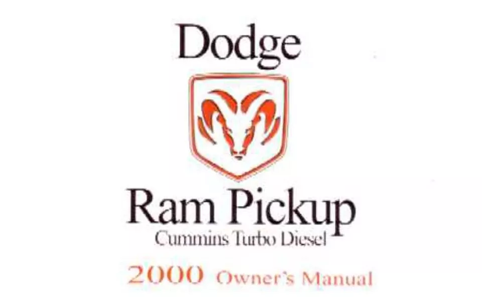 2000 Dodge Ram Diesel Truck Owners Manual User Guide Reference Operator Book - Image 1 of 1