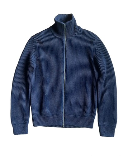 Polo Maison Margiela anni '90 maglia pesante doppia zip lana