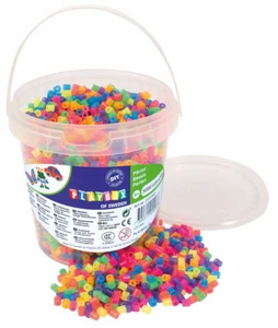 Playbox Bügelperlen 5000 Stück neon Farbmix im Eimer - Bild 1 von 1
