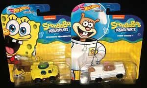 MATTEL HOT WHEELS Disney CHARACTER CARS Spongebob Squarepants Sandy Cheeks New