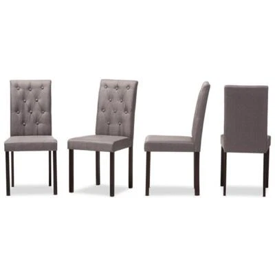 Baxton Studio Gardner Tufted Dining Side Chair in Beige (Set of 4) Foto 1 de 4