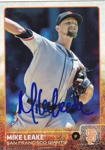 MIKE LEAKE SAN FRANCISCO GIANTS SIGNED CARD CARDINALS DIAMONDBACKS REDS MARINERS - Picture 1 of 1