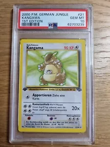 Pokemon TCG Kangaskhan 1st Edition Jungle PSA 10 (Gem Mint) - German (Kangama) - Picture 1 of 2