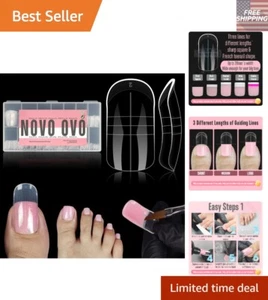 World's First Toe Dual Forms: 300 Reusable Nail Molds for French Tip Extensions - Picture 1 of 9