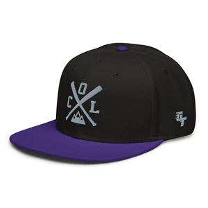 Colorado Baseball Bats Retro Rockie Snapback Cap Baseball Hat - Picture 1 of 12