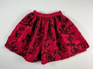 The Children's Place Girls Skirt Size 6 Red & Black Holiday Party - Picture 1 of 17