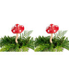 2x Ceramic Red 27cm Mushroom Ornament Yard Outdoor Patio Home Garden Decor Large
