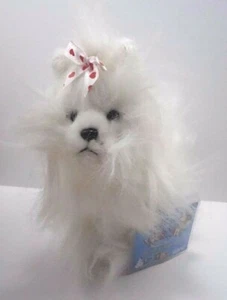 Ganz Webkinz Lil Kinz bianco Yorkie rosa toppa HS070 nuovo codice peluche animale domestico virtuale - Foto 1 di 8