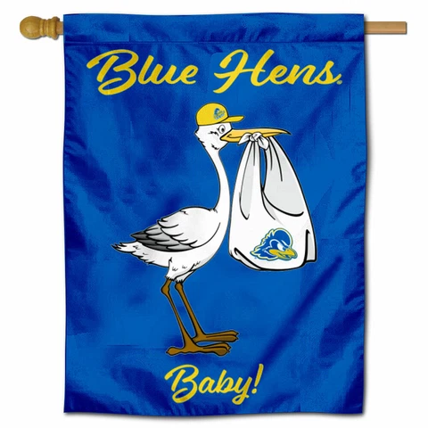 University of Delaware New Baby Gift Decorative House Flag Cover