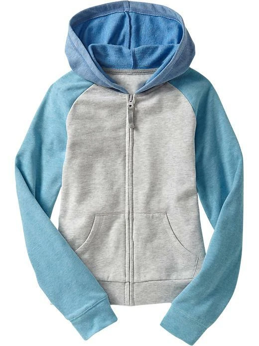 Sudadera con Capucha Antigua Azul Marino Niñas Cremallera Frontal Bloques de Color XS (5) o S (6-7) Gris y Azul Nueva con Etiquetas Foto 1 de 1