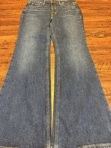 Old Navy Damen Schlag extra hoher Bund Knopfleiste Größe 8 Petite  - Bild 1 von 8