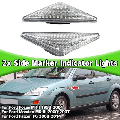 Luzes indicadoras laterais claras para Ford Mondeo MK III 2000-2007 2PCS - Imagem 1 de 4