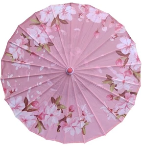 beautiful! Cherry Blossom Japanese traditional silk umbrella for kimono&yukata - Picture 1 of 2