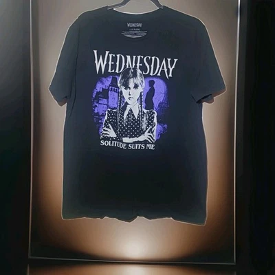 Wednesday Adams T-Shirt Men's Black Size Large - Image 1 of 4