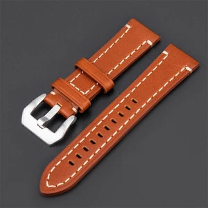 Genuine Leather Watch Wrist Band Quick Release Strap Replacement 18/20/22/24mm - Picture 1 of 10