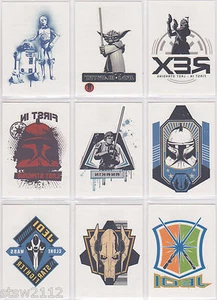 STAR WARS 2008 TOPPS THE CLONE WARS MOVIE STICKERS TEMP TATTOOS INSERT SET (10) - Picture 1 of 4