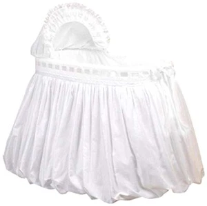 Baby Doll Bedding Pretty Ribbon Bassinet Bedding Set, White - Picture 1 of 2