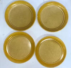 VINTAGE Homer Laughlin 1978 Harvest Gold 7.5" Plate Set Of 4 - USA - Picture 1 of 4