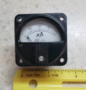 M/W MITAKA  Electrical Instrument Small Gauge Model MO 38 Microamperes  - Picture 1 of 6